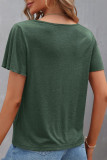 Daily Living Solid Solid Color V Neck T-Shirts