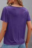 Daily Living Solid Solid Color V Neck T-Shirts
