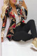Casual Print Patchwork Turn-back Collar Long Sleeve Two Pieces