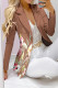 Casual Print Patchwork Turn-back Collar Long Sleeve Two Pieces
