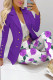 Casual Print Patchwork Turn-back Collar Long Sleeve Two Pieces