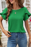 Casual Street Solid Solid Color O Neck T-Shirts