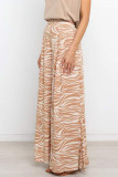 Casual Vacation Print Patchwork Loose High Waist Wide Leg Full Print Bottoms