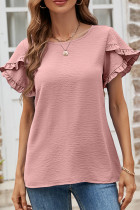Casual Street Solid Solid Color O Neck T-Shirts