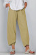 Plus Size Casual Solid Asymmetrical Loose Straight Solid Color Bottoms