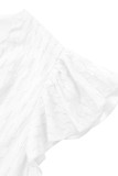 Sweet Elegant Solid V Neck A Line Short Sleeve Dress