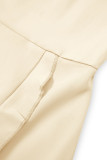 Celebrities Elegant Solid Bandage Flounce O Neck A Line Dresses