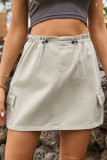 Casual Simplicity Solid Frenulum Straight Type A Solid Color Bottoms