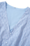 Sweet Elegant Solid V Neck A Line Short Sleeve Dress