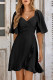 Celebrities Elegant Solid Bandage Flounce O Neck A Line Dresses