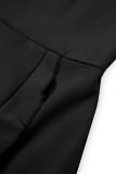 Celebrities Elegant Solid Bandage Flounce O Neck A Line Dresses