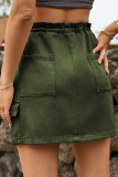 Casual Simplicity Solid Frenulum Straight Type A Solid Color Bottoms