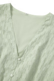 Sweet Elegant Solid V Neck A Line Short Sleeve Dress