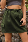 Casual Simplicity Solid Frenulum Straight Type A Solid Color Bottoms