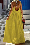 Casual Simplicity Solid Solid Color U Neck Sling Dress Dresses