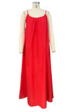 Casual Simplicity Solid Solid Color U Neck Sling Dress Dresses