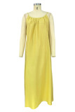 Casual Simplicity Solid Solid Color U Neck Sling Dress Dresses
