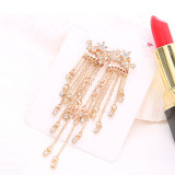 Womens Twinkle Star Tassel Pendant Earrings