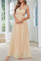 Celebrities Elegant Solid Lace V Neck Evening Dress Dresses