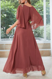 Elegant Simplicity Solid Solid Color U Neck Evening Dress Dresses