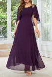 Elegant Simplicity Solid Solid Color U Neck Evening Dress Dresses