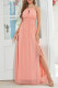 Sexy Celebrities Solid Slit Halter Evening Dress Dresses