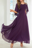 Elegant Simplicity Solid Solid Color U Neck Evening Dress Dresses