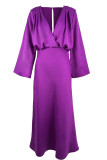 Elegant Solid Solid Color V Neck Bandage Dress Dresses