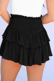 Casual Simplicity Solid Flounce Fold Loose High Waist Type A Solid Color Bottoms