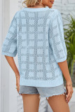 Sexy Simplicity Solid Hollowed Out Swimwears Cover Up
