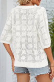 Sexy Simplicity Solid Hollowed Out Swimwears Cover Up