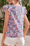 Casual Sweet Patchwork V Neck Tops