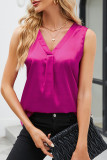 Sweet Elegant Solid Fold V Neck Tops