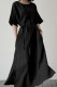 Casual Simplicity Solid Frenulum O Neck A Line Dresses