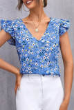 Casual Sweet Patchwork V Neck Tops