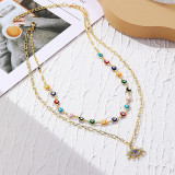 Street Geometric Patchwork Necklaces