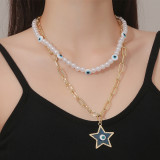 Street Geometric Patchwork Necklaces