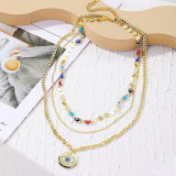 Street Geometric Patchwork Necklaces
