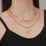 Street Geometric Patchwork Necklaces