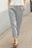 Casual Solid Patchwork Harlan Mid Waist Harlan Solid Color Bottoms