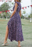 Bohemian Elegant Print Bandage V Neck A Line Dresses