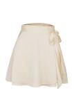 Sweet Elegant Solid Frenulum Loose High Waist Type A Else Bottoms