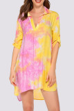 Sexy Vacation Floral Patchwork Swimwears Cover Up