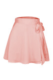Sweet Elegant Solid Frenulum Loose High Waist Type A Else Bottoms