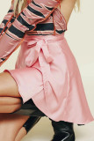 Sweet Elegant Solid Frenulum Loose High Waist Type A Else Bottoms