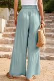 Casual Solid Bandage Loose High Waist Straight Solid Color Bottoms