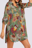 Sexy Vacation Floral Patchwork Swimwears Cover Up