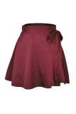 Sweet Elegant Solid Frenulum Loose High Waist Type A Else Bottoms