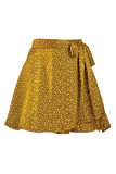 Sweet Elegant Solid Frenulum Loose High Waist Type A Else Bottoms
