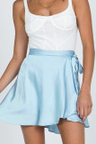 Sweet Elegant Solid Frenulum Loose High Waist Type A Else Bottoms